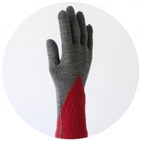 % GLOVES BLOCK Gray 70% Red 30%