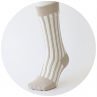 % SOCKS STRIPE Beige 70% White 30%