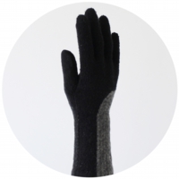 % GLOVES　BLOCK　Black 70%　Gray30%