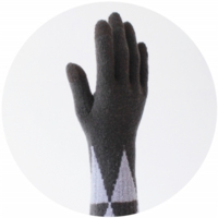 % GLOVES　POLYGON　Dark gray 70%　Light purple 30%