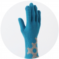 % GLOVES　DOT　Blue 80%　Gray 20%