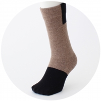 % SOCKS BLOCK Brown 70% Black 30%