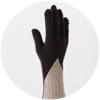 % GLOVES BLOCK Dark brown 70% Beige 30%