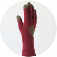 % GLOVES　LINE　Wine red 90%　Brown 10%