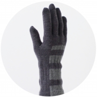 % GLOVES STRIPE Navy 60% Gray 40%