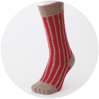 % SOCKS STRIPE Brown 70% Red 30%