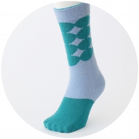 % SOCKS DOT Blue 50% Green 50%