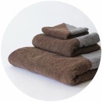 % TOWEL BLOCK  Brown 50% Gray 50%