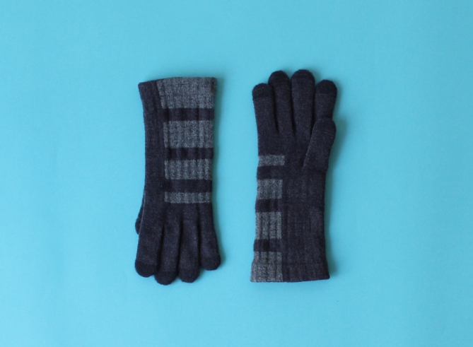 % GLOVES STRIPE Navy 60% Gray 40%