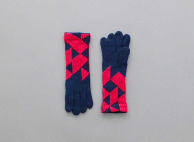 % GLOVES POLYGON Dark blue 60% Red 40%