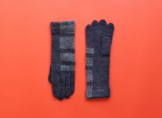 % GLOVES STRIPE Navy 60% Gray 40%