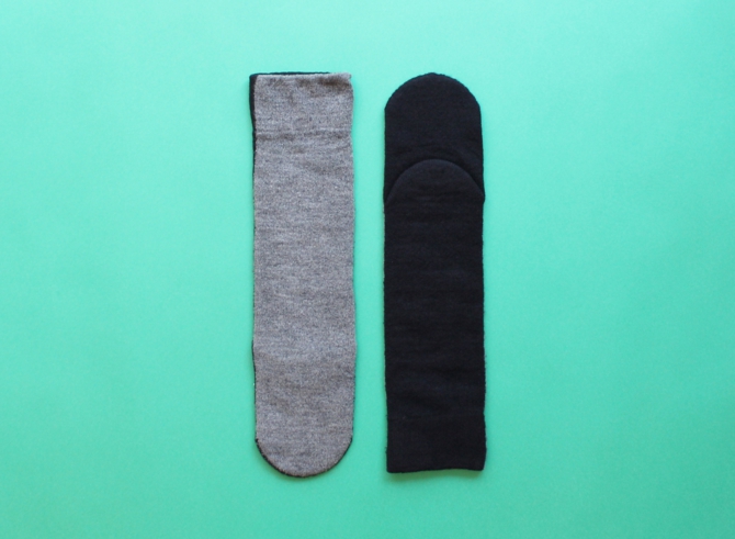 % SOCKS BLOCK  Black 50% Gray 50%