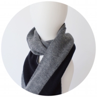 % SCARF BLOCK Gray 50% Black 50%