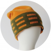 % KNIT CAP LINE Orange 70% Green 30%