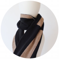 % SCARF BLOCK Brown 50% Black 50%