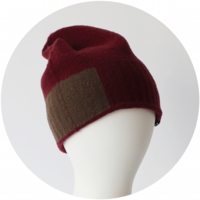 % KNIT CAP LINE Wine red 90% Brown 10%