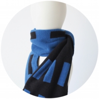 % SCARF LINE Blue 50% Black 50%