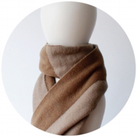 % SCARF BLOCK Brown 50% Beige 50%