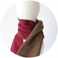 % SCARF LINE Wine red 50% Brown 50%