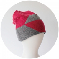 % KNIT CAP BLOCK Red 80% Gray 20%