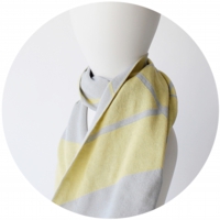 % SCARF CROSS  Gray 50% Yellow 50%