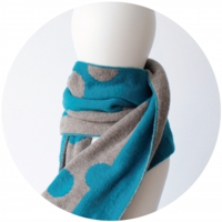 % SCARF DOT Blue 50% Gray 50%