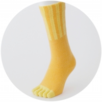 % FIVE TOE SOCKS STRIPE Orange 70% Yellow 30%