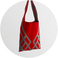 % SHOULDER BAG　CROSS　Red 80% Gray 20%