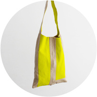 % SHOULDER BAG　CONNECT　Yellow 70% Beige 30%