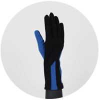 % Jersey Gloves　LINE　Black 80％ Blue 20％