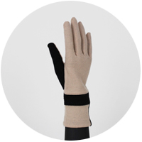% Jersey Gloves　LINE　Beige 90％ Black 10％