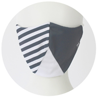 % COOL MASK　STRIPE　Gray 60%　White 40%