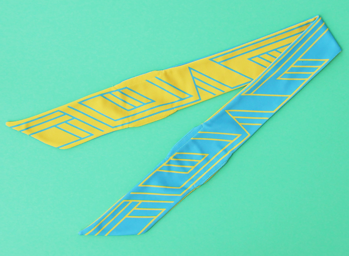 % COOL SCARF STRIPE Bright blue 50% Yellow 50%
