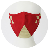 % COOL MASK　POLYGON　Red 70%　Beige 30%