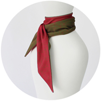 % COOL SCARF　POLYGON　Dark red 50%　Khaki 50%