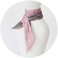 % COOL SCARF　CROSS　Pink 50%　Gray 50%