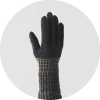 % CASHEMERE GLOVES Black 70% Brown 30%